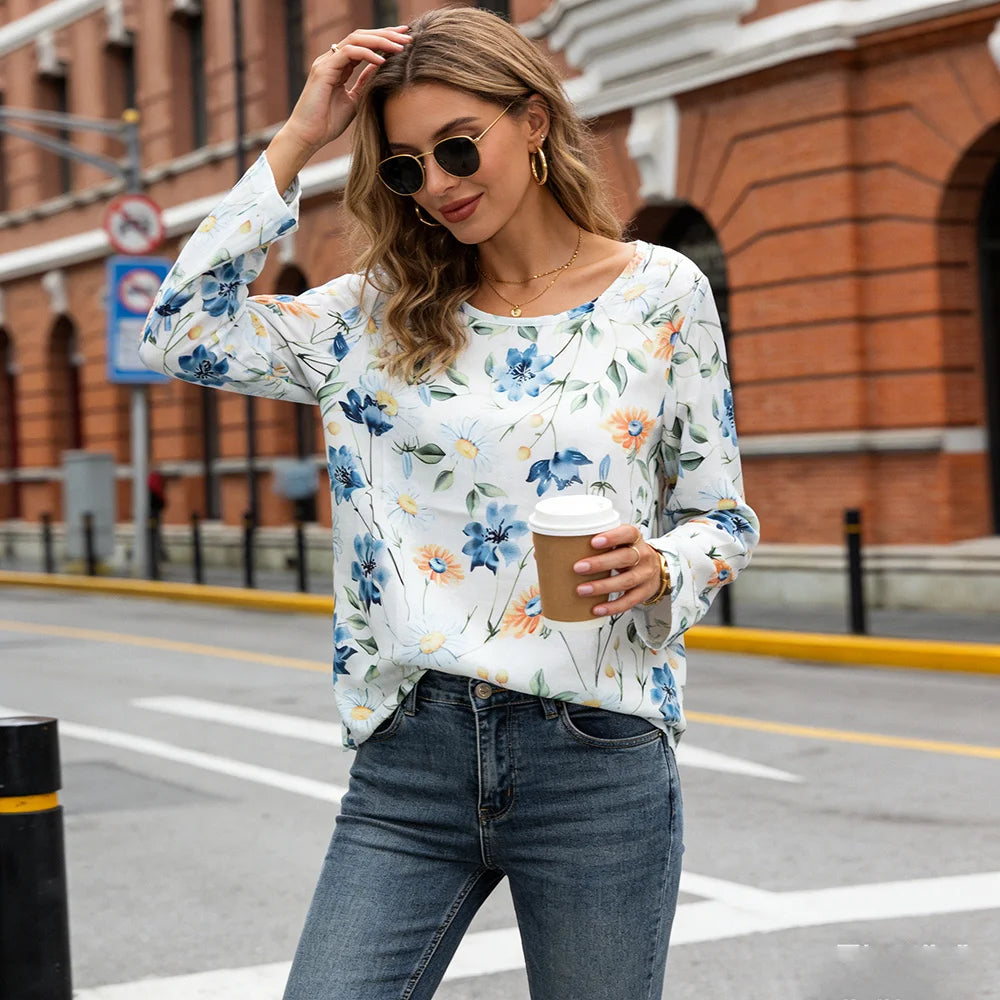 Elegant Women's Blouse, Relaxed Fit Streetwear, Versatile for Work & Weekend