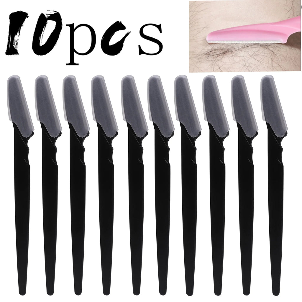 10/30/40Pcs Eyebrow Razor Facial Razor for Women Multipurpose Exfoliating Dermaplaning Tools with Precision Cover Safety Beauty