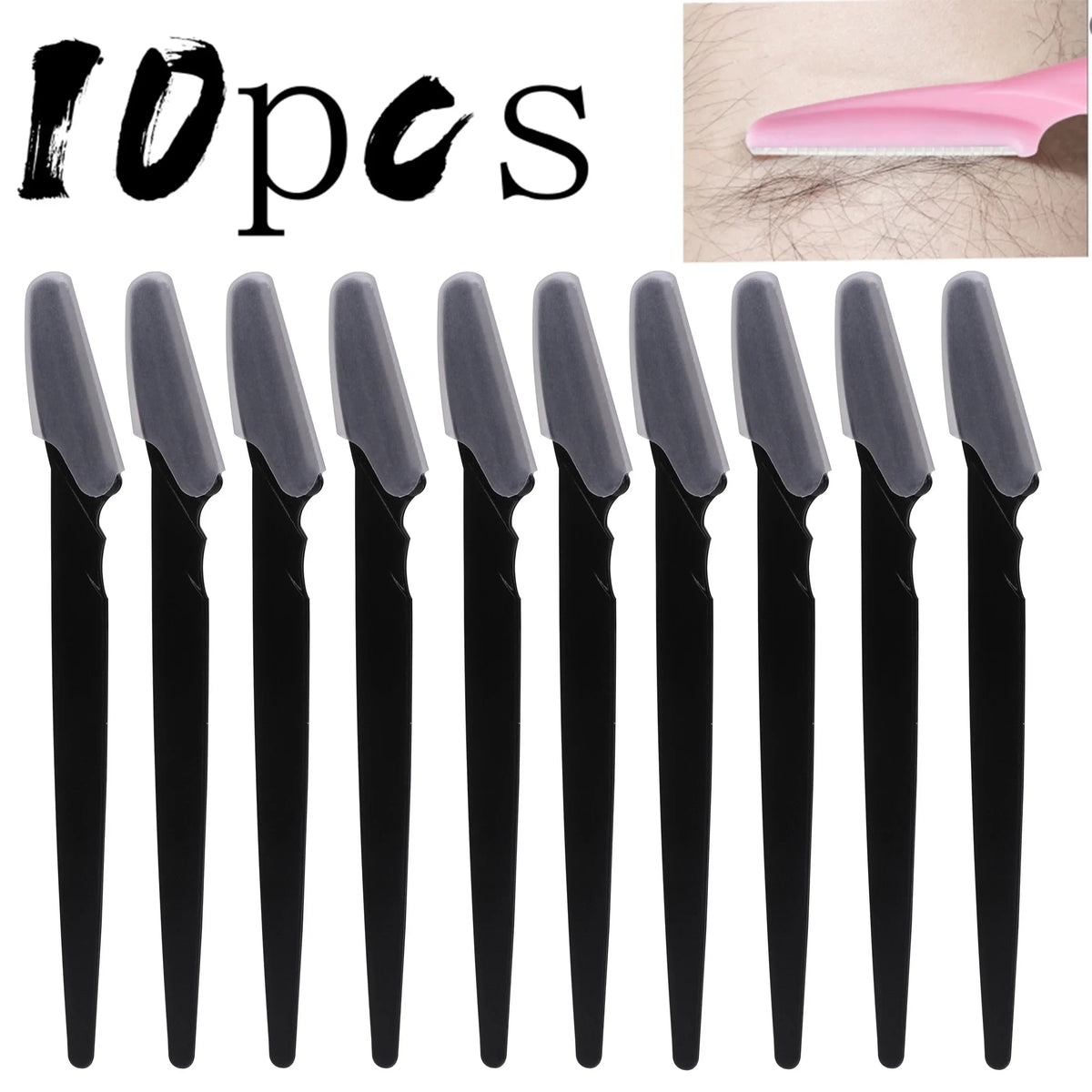 10/30/40Pcs Eyebrow Razor Facial Razor for Women Multipurpose Exfoliating Dermaplaning Tools with Precision Cover Safety Beauty