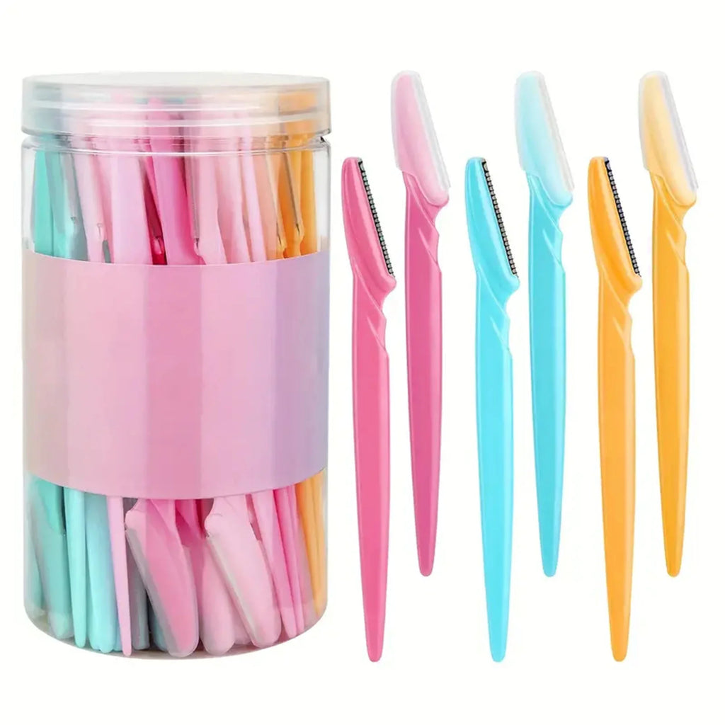 10/30/40Pcs Eyebrow Razor Facial Razor for Women Multipurpose Exfoliating Dermaplaning Tools with Precision Cover Safety Beauty