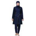 H1029 Muslim Women Fullcoverage  Long Sleeves Cover Up Burkinis Three Pieces Plus Size Swimwear Suits