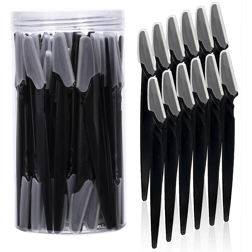 10/30/40Pcs Eyebrow Razor Facial Razor for Women Multipurpose Exfoliating Dermaplaning Tools with Precision Cover Safety Beauty