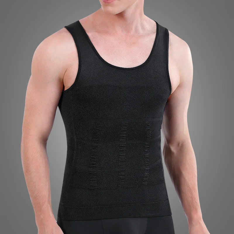 Yiwu Compression Shirt Slimming Body Shaper Vest Men Gym Workout Sleeveless Gynecomastia Abdomen Waist Trainer Shapewear