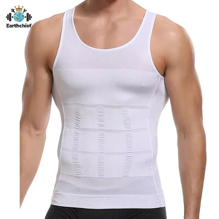 Yiwu Compression Shirt Slimming Body Shaper Vest Men Gym Workout Sleeveless Gynecomastia Abdomen Waist Trainer Shapewear