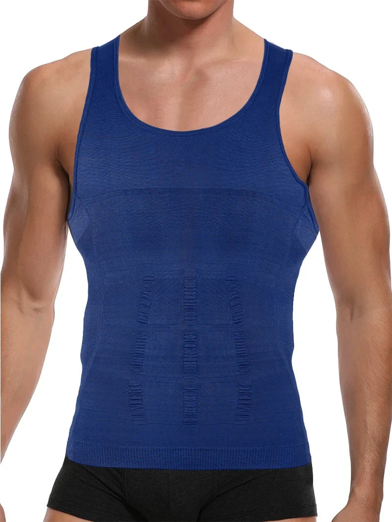 Yiwu Compression Shirt Slimming Body Shaper Vest Men Gym Workout Sleeveless Gynecomastia Abdomen Waist Trainer Shapewear