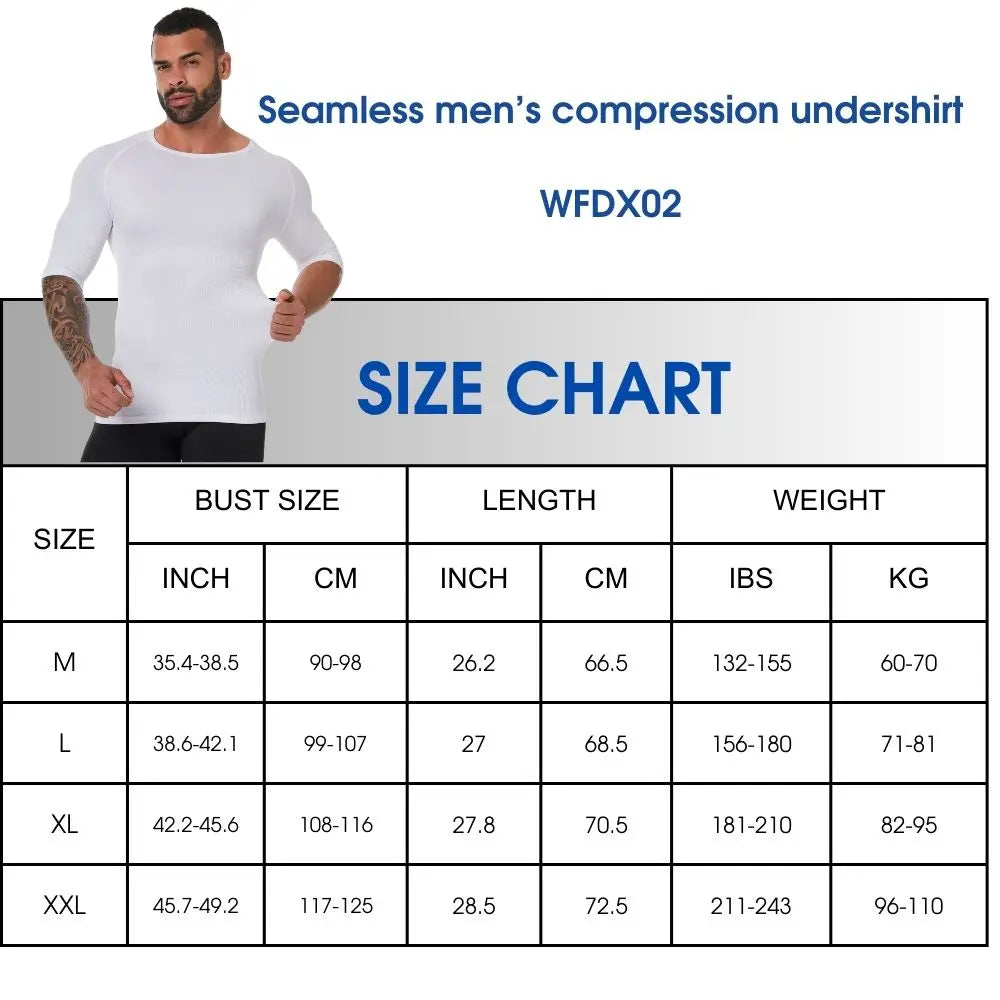 Compression Shirts for Men Fajas Para Hombres Seamless Body Shaper Manufacturer Gynecomastia Solution Men's Shapewear