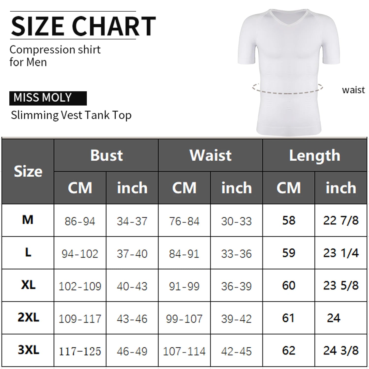 Men's Short Sleeve Compression T-Shirt V-neck Shapewear Tummy Control Flat Belly Tank Top Fitness Workout Slimming Body Shaper