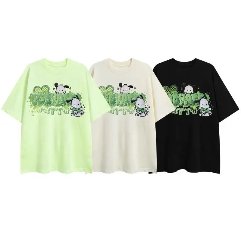 2026 New Pochacco Summer Short Sleeve Best Selling Women's T-Shirt Tops Cartoon Print Versatile Half Sleeve Fashionable Cute Ins